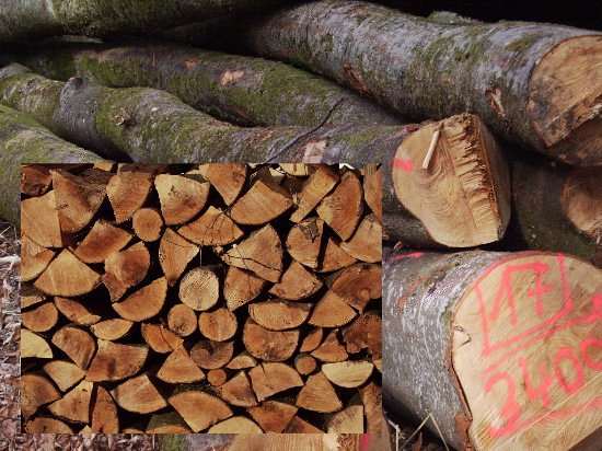 Brennholz aus Industrieholz lang