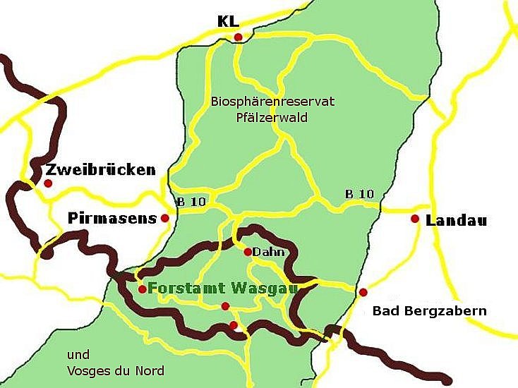 Der Wasgau im südlichen Pfälzerwald