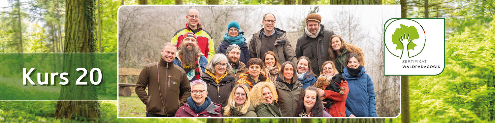 ZWP Kurs 20 Das Foto zeigt: den ZWP Kurs 20 mit einem Gruppenfoto und dem ZWP-Logo