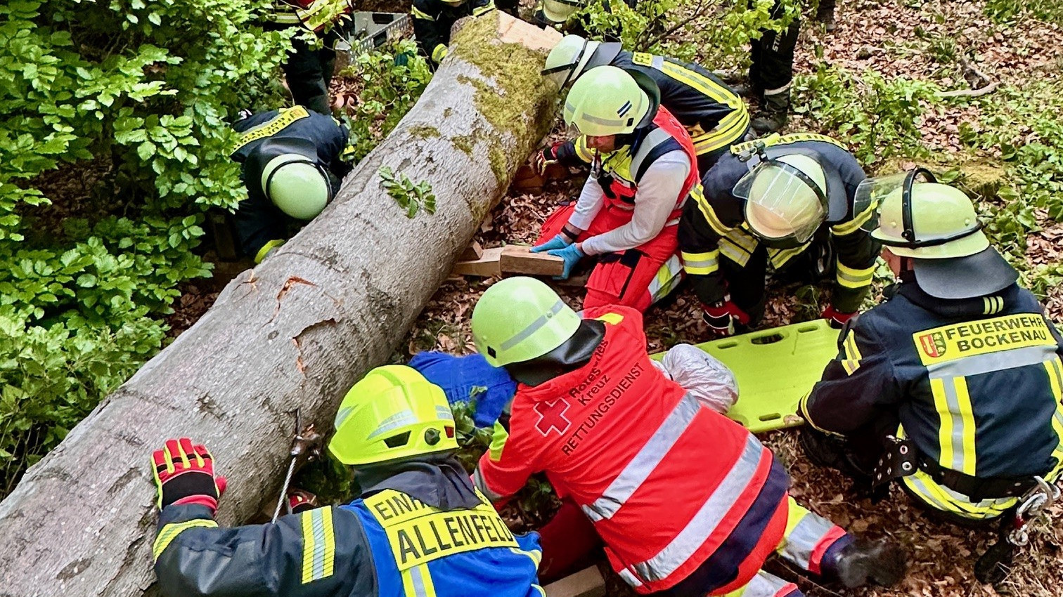 Das Bild zeigt: Rettungsübung im Soonwald