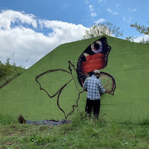 Schmetterlings-Graffiti