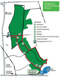 Karte des Waldpfades Herrnsheim 