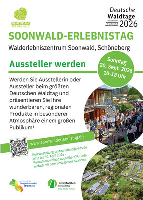 Das Bild zeigt: Infoplakat für Aussteller am Soonwalderlebnistag