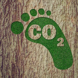 Die Grafik zeigt den CO2 Fußabdruck