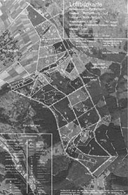 Kartierte Waldflächen, dargestellt in einer Luftbildkarte