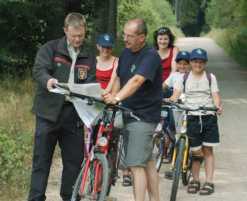 Das Bild zeigt Radfahrer bei den Deutschen Waldtagen 2020